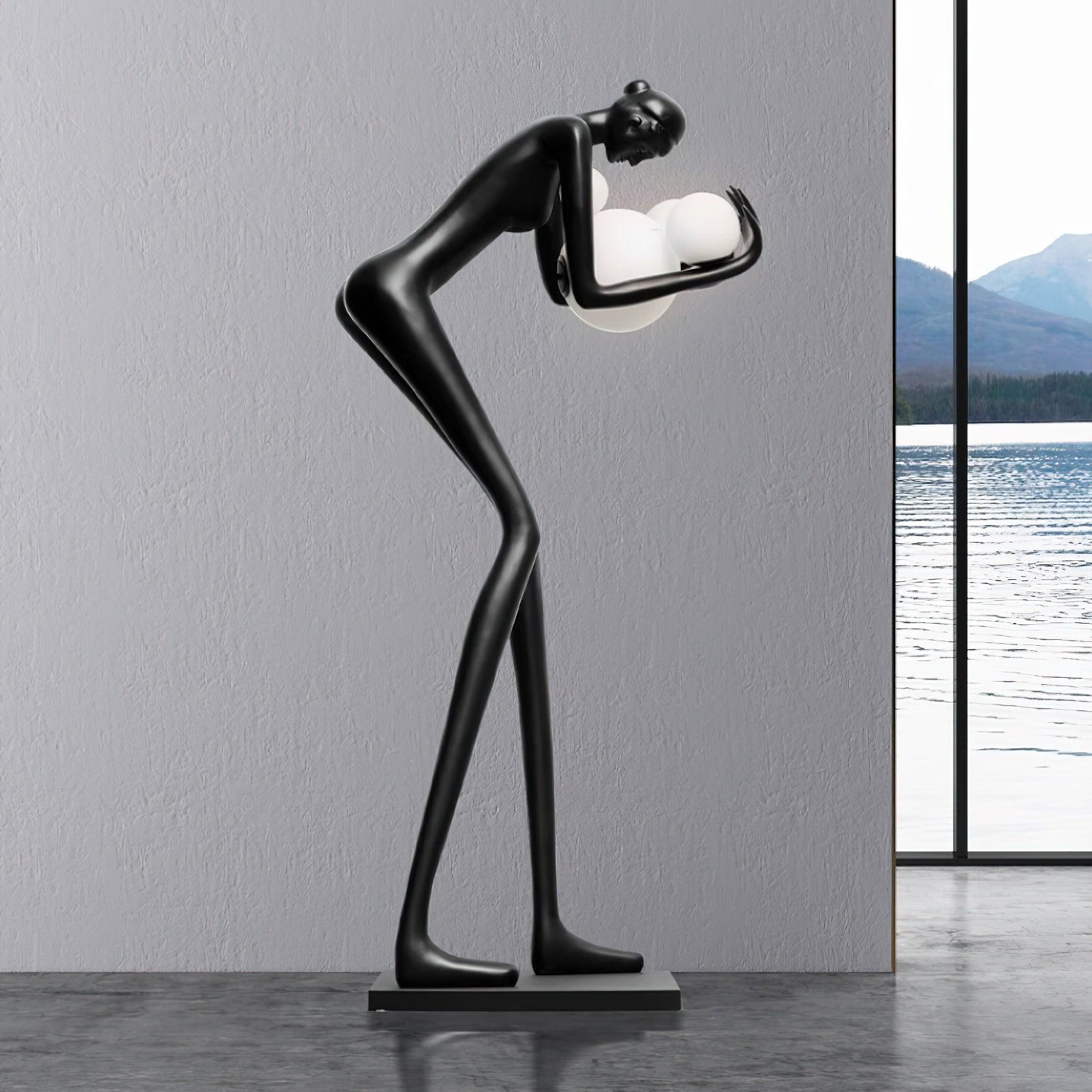 Cradle Sculptural Floor Lamp-Neutral Decor