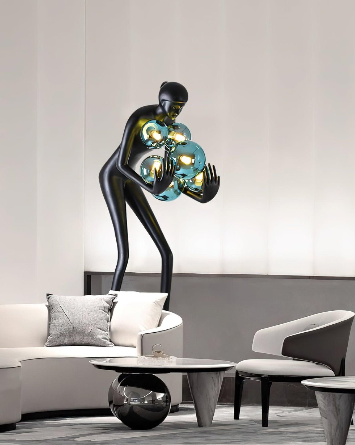 Cradle Sculptural Floor Lamp-Neutral Decor