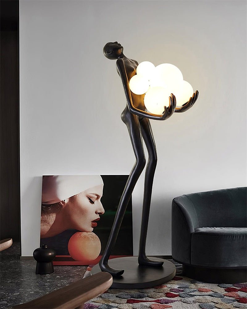 Cradle Sculptural Floor Lamp-Neutral Decor