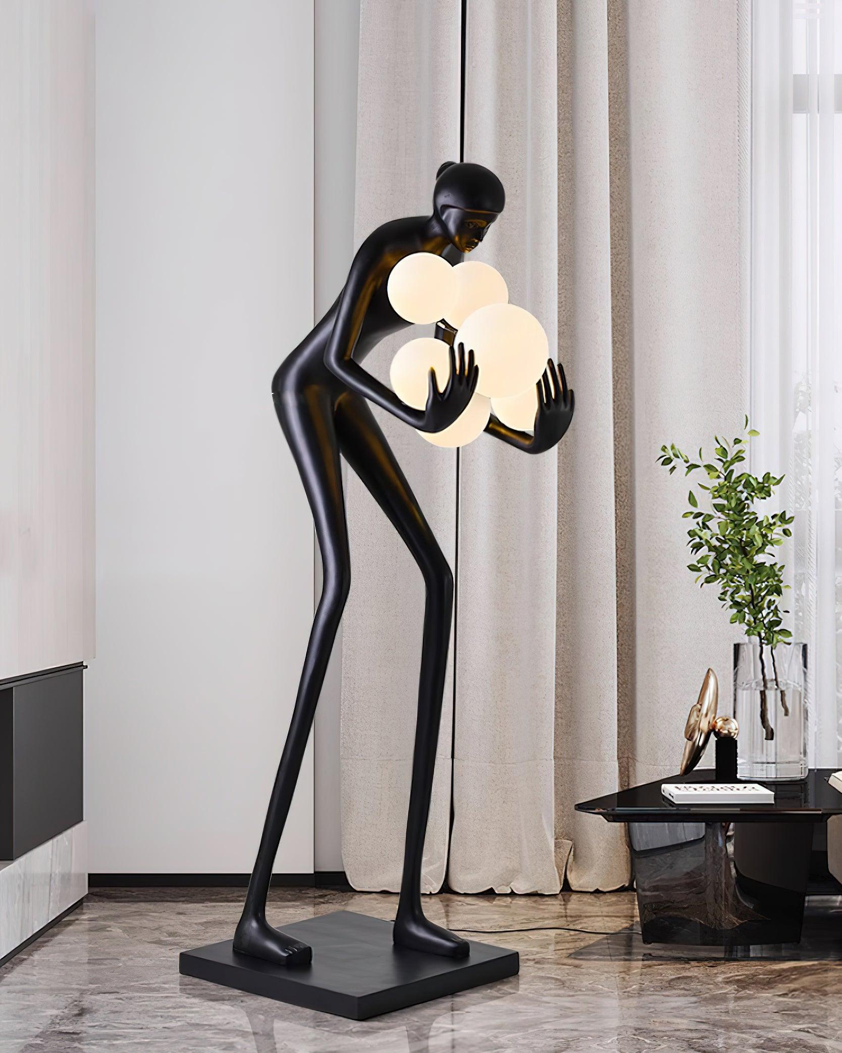 Cradle Sculptural Floor Lamp-Neutral Decor