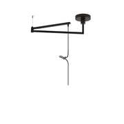 Black separate rocker arm for light fixtures against a plain background.
