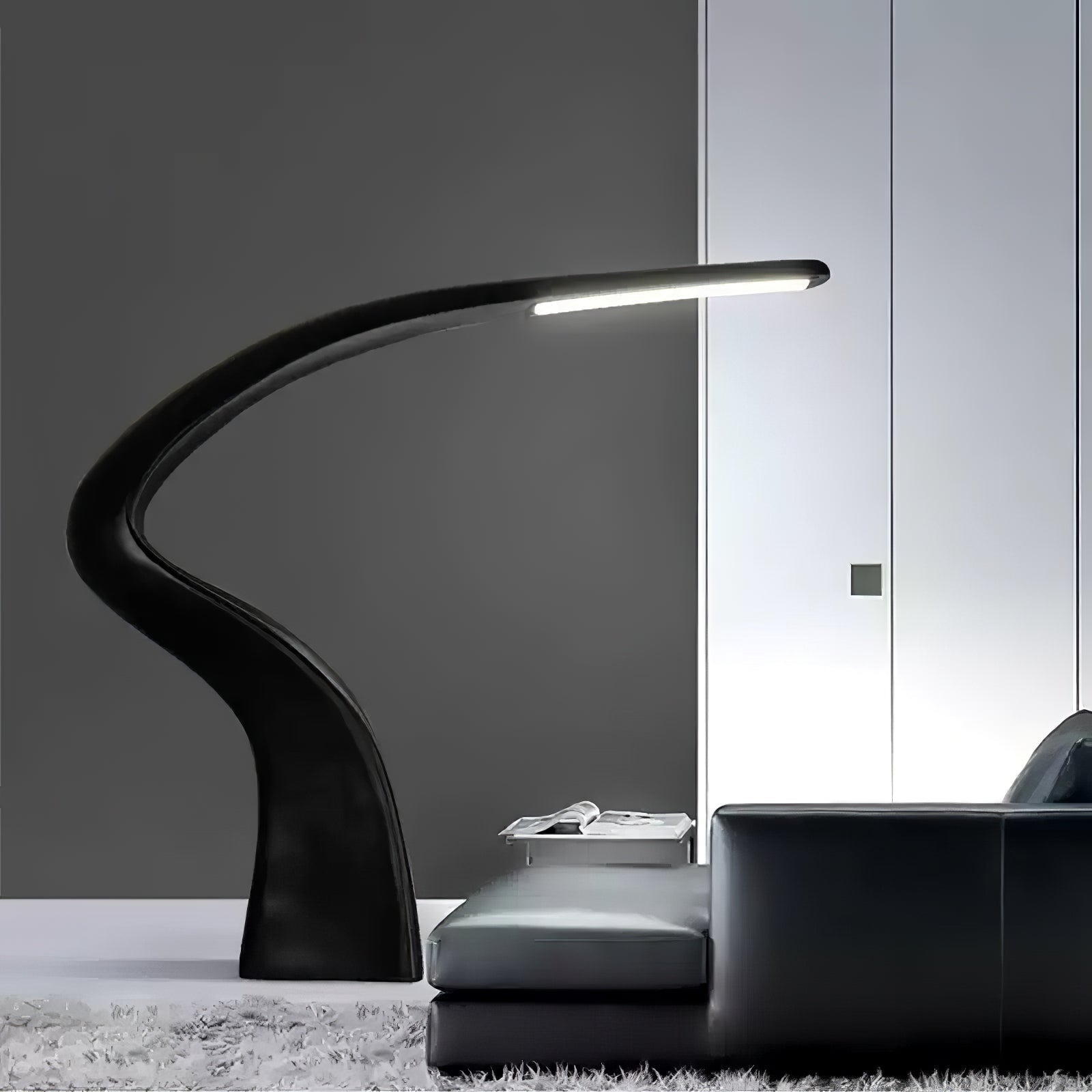 Fluten Black Modern Floor Lamp-Neutral Decor