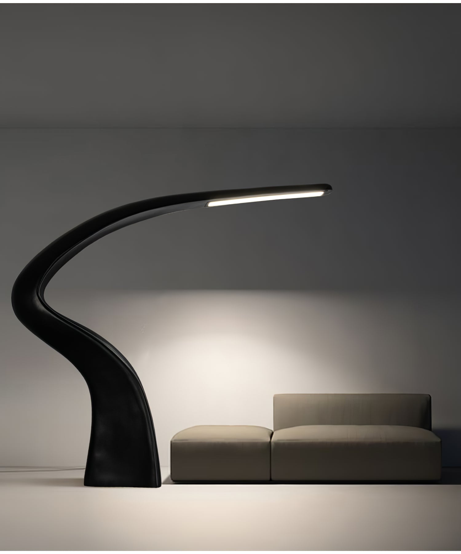 Fluten Black Modern Floor Lamp-Neutral Decor