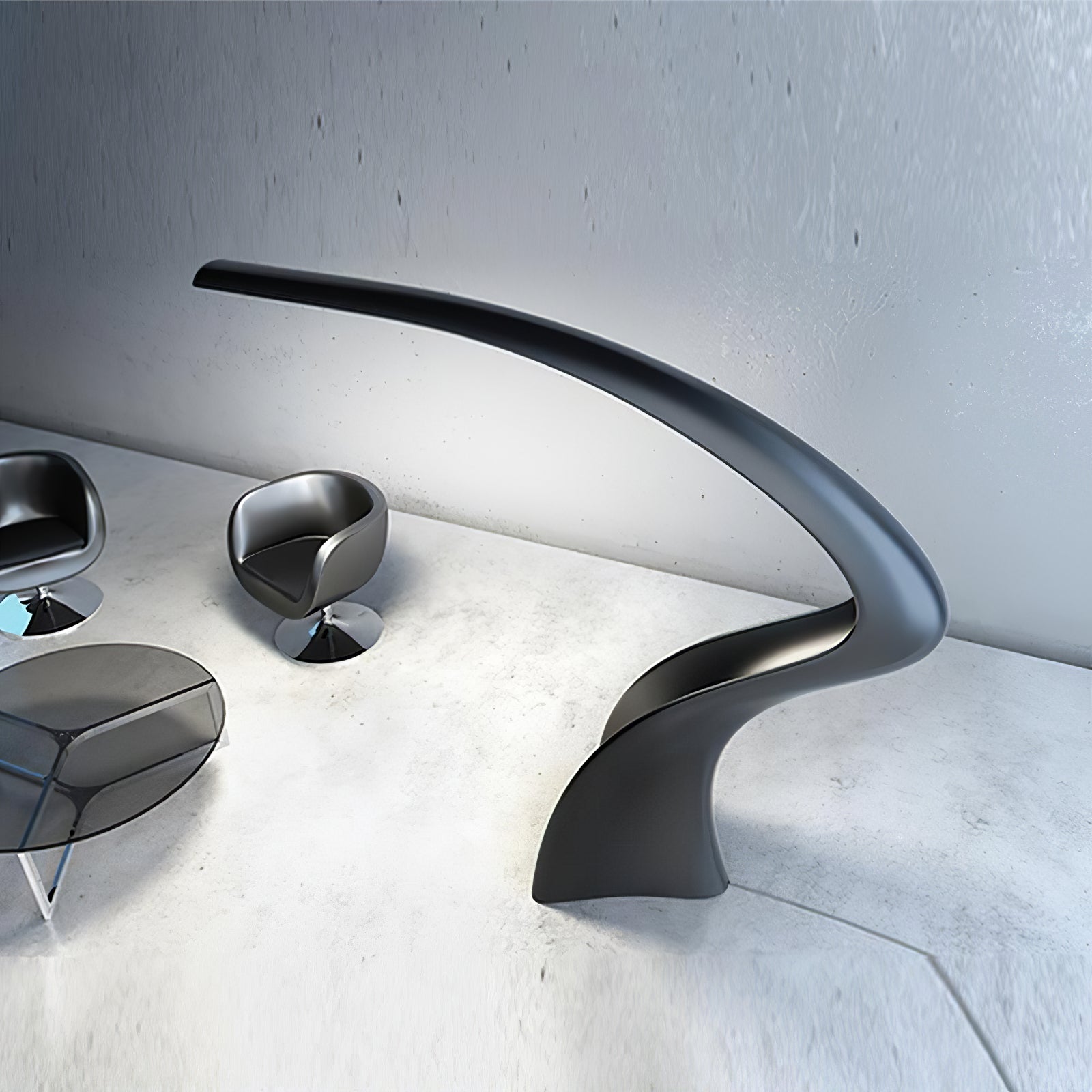 Fluten Black Modern Floor Lamp-Neutral Decor