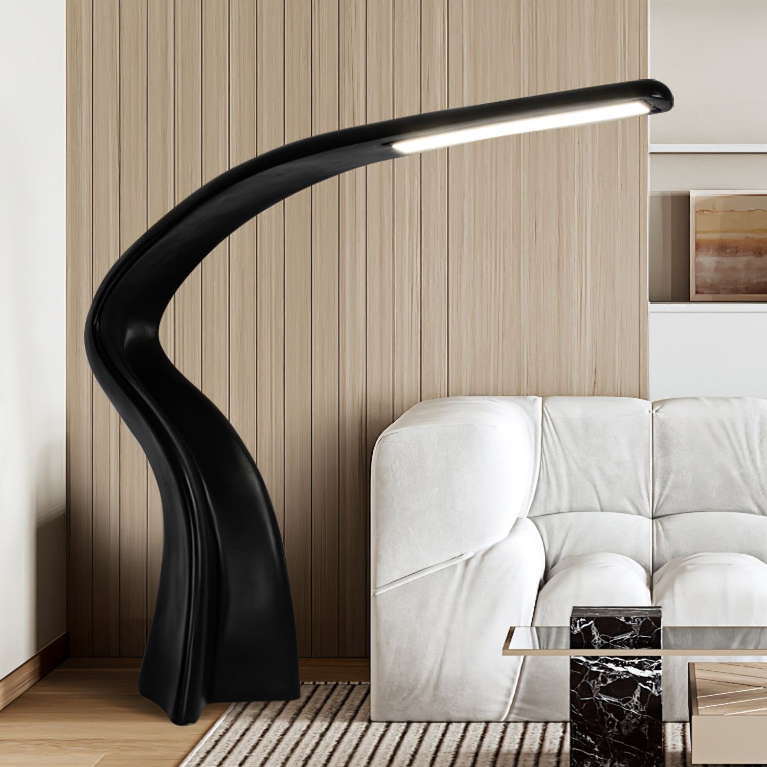 Fluten Black Modern Floor Lamp-Neutral Decor
