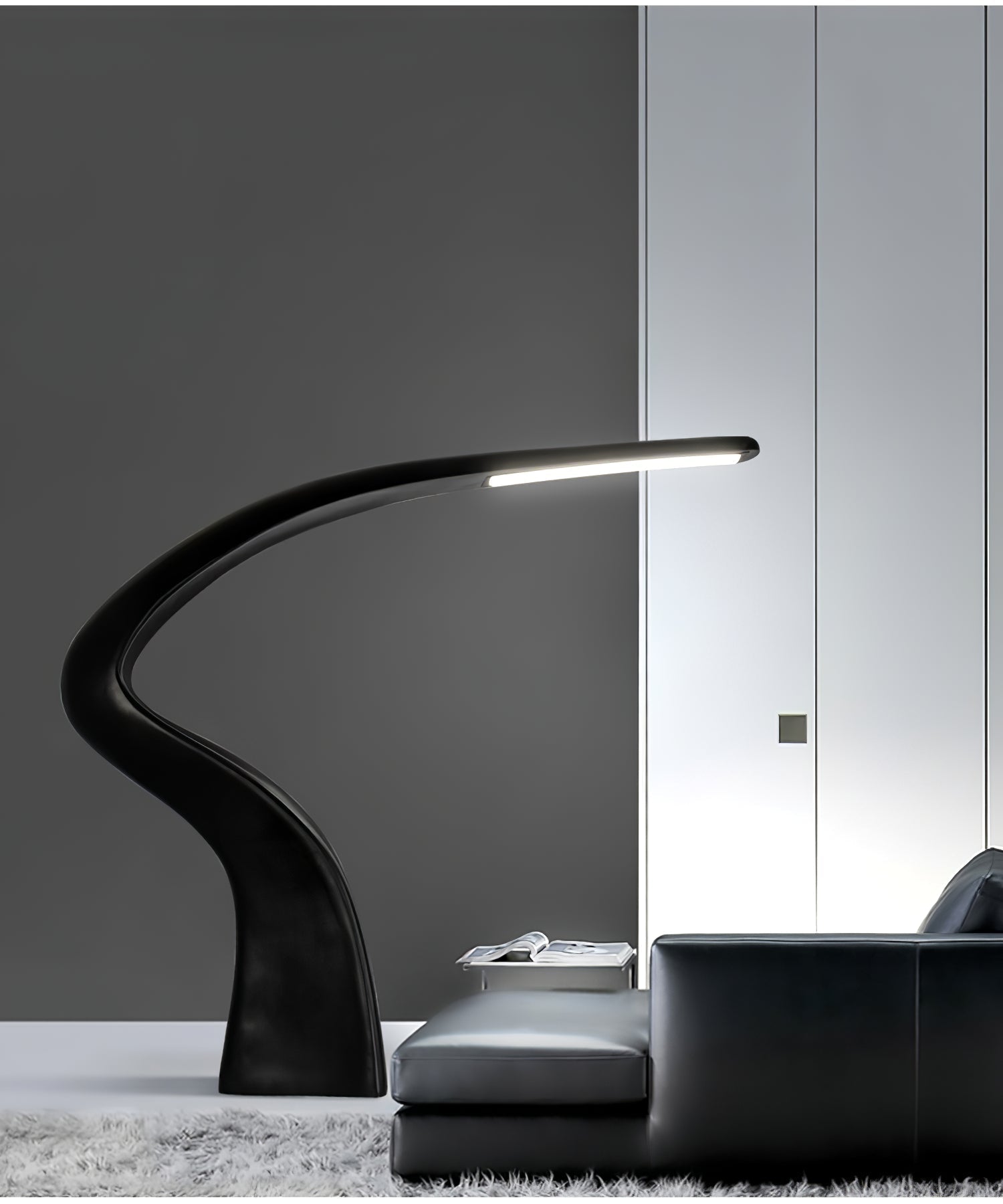 Fluten Black Modern Floor Lamp-Neutral Decor
