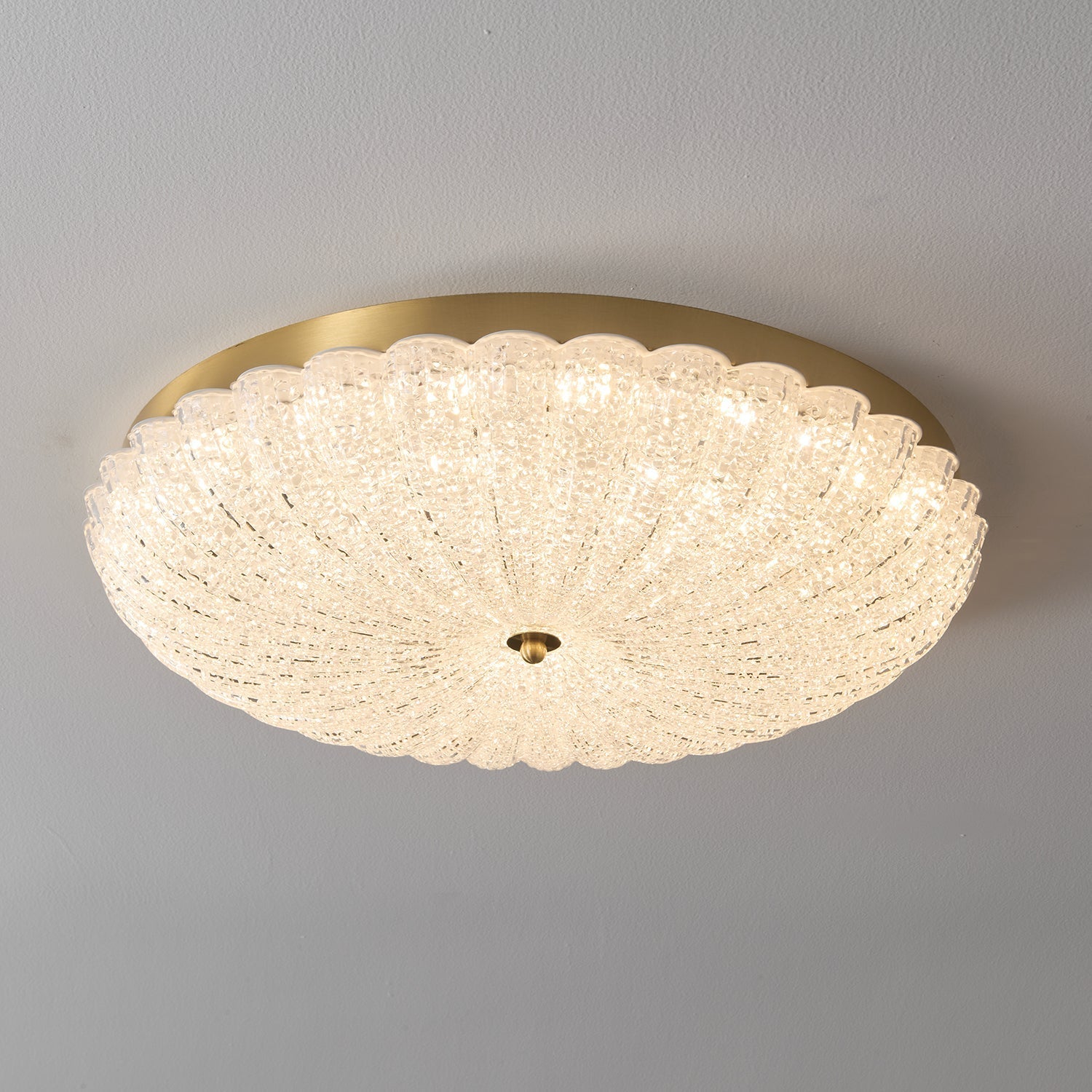 Dorvel Premium Nordic Art Brass Glass Ceiling Lamp-Neutral Decor