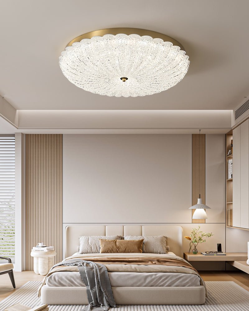 Dorvel Premium Nordic Art Brass Glass Ceiling Lamp-Neutral Decor