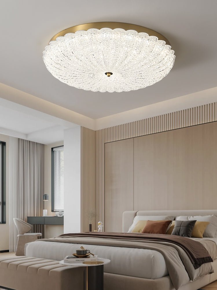 Dorvel Premium Nordic Art Brass Glass Ceiling Lamp-Neutral Decor