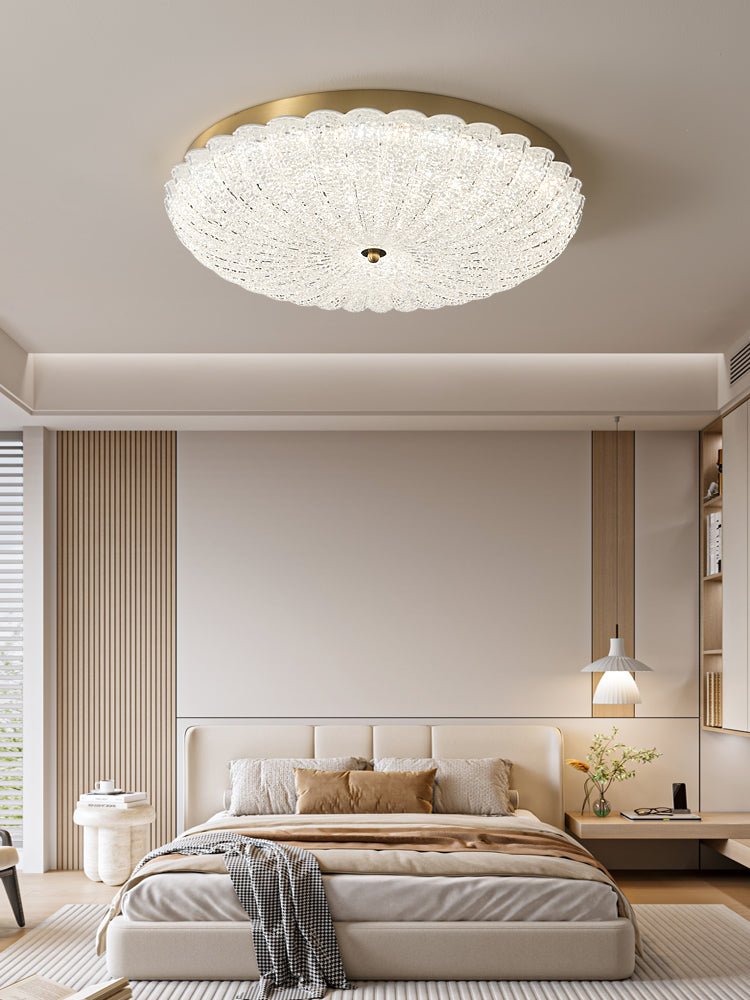 Dorvel Premium Nordic Art Brass Glass Ceiling Lamp-Neutral Decor