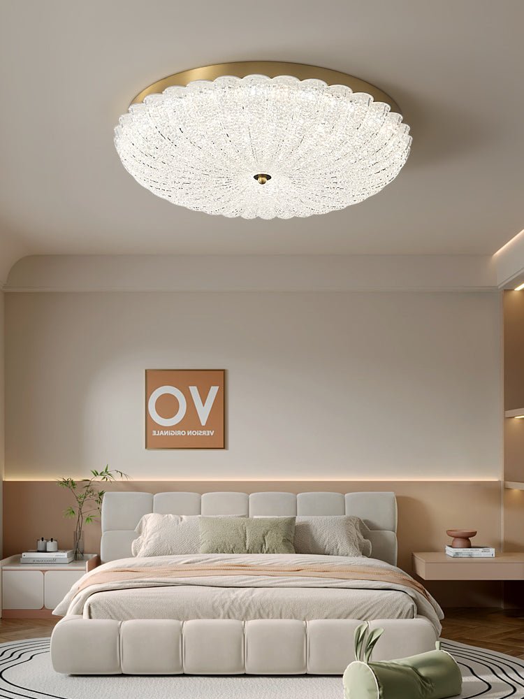 Dorvel Premium Nordic Art Brass Glass Ceiling Lamp-Neutral Decor