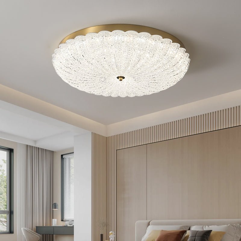 Dorvel Premium Nordic Art Brass Glass Ceiling Lamp-Neutral Decor