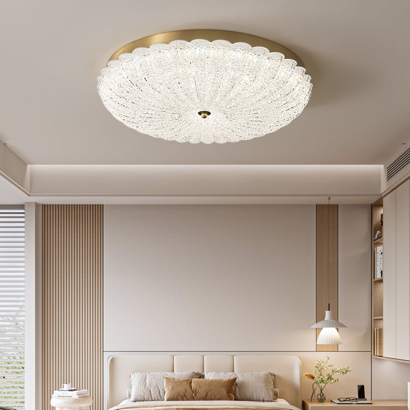 Dorvel Premium Nordic Art Brass Glass Ceiling Lamp-Neutral Decor