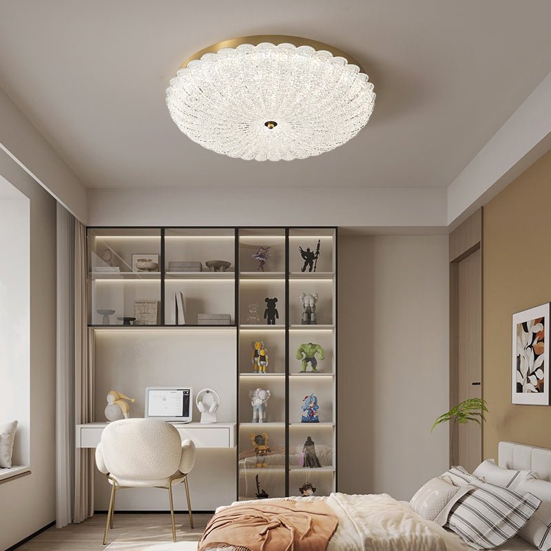 Dorvel Premium Nordic Art Brass Glass Ceiling Lamp-Neutral Decor