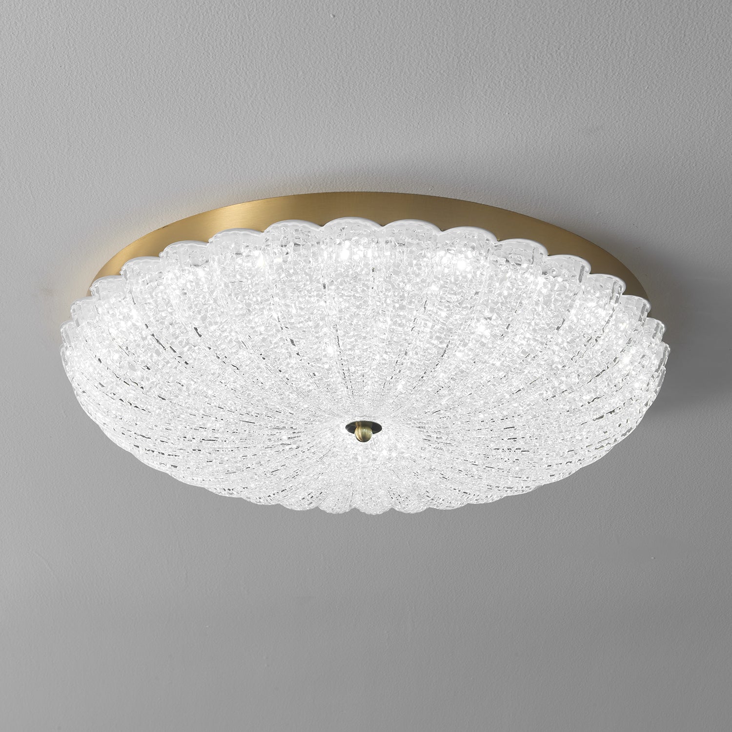 Dorvel Premium Nordic Art Brass Glass Ceiling Lamp-Neutral Decor