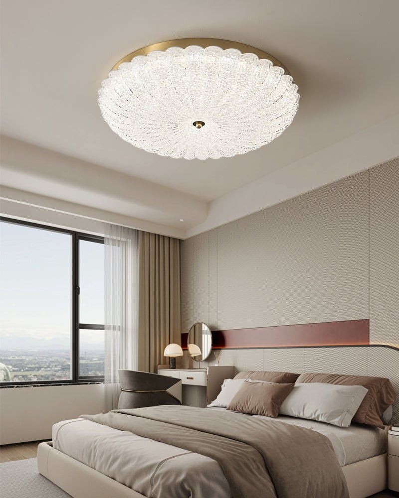 Dorvel Premium Nordic Art Brass Glass Ceiling Lamp-Neutral Decor