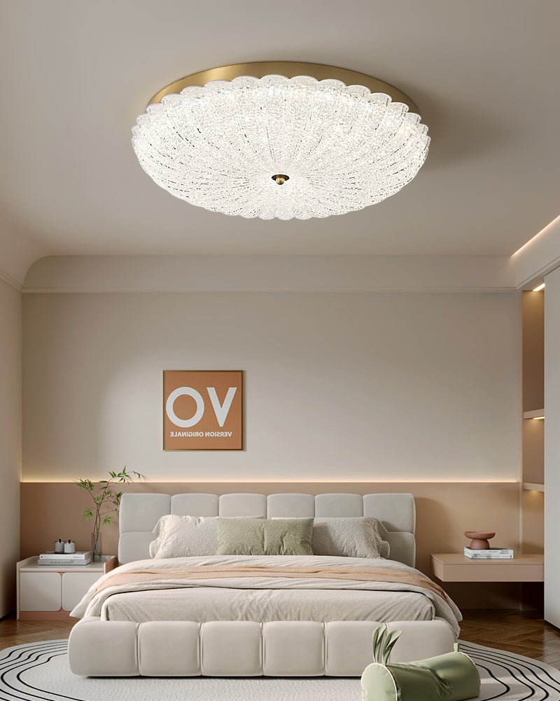 Dorvel Premium Nordic Art Brass Glass Ceiling Lamp-Neutral Decor