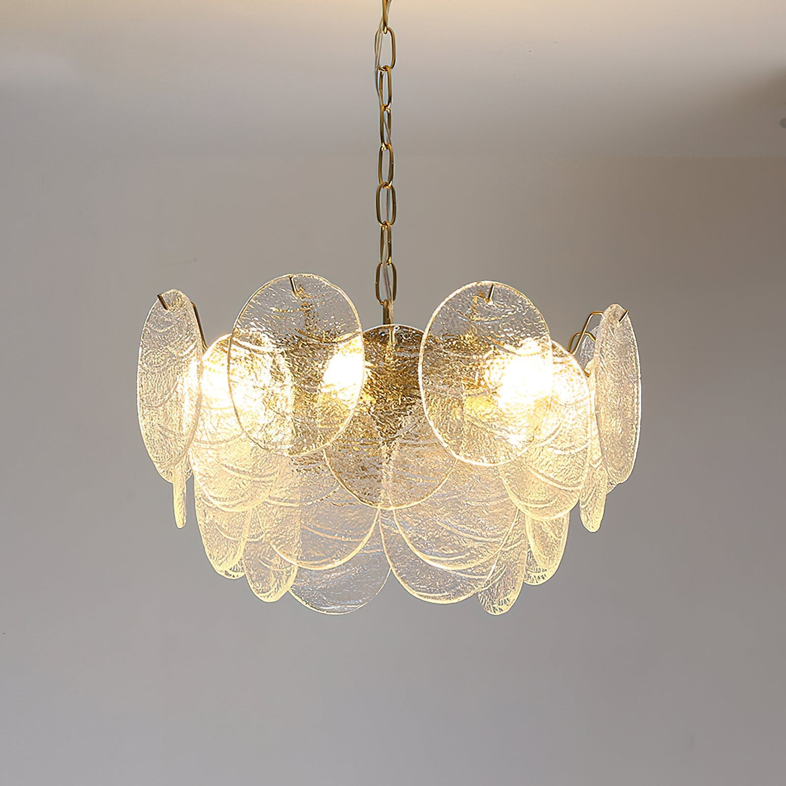 Lifestyle image of the Seraphina chandelier in a contemporary home setting.