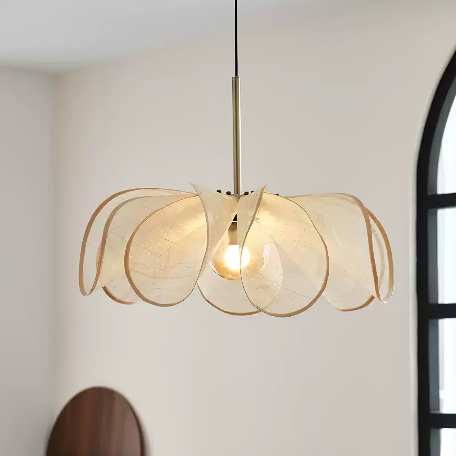 Dolien Abaca Fiber Pendant Lamp-Neutral Decor