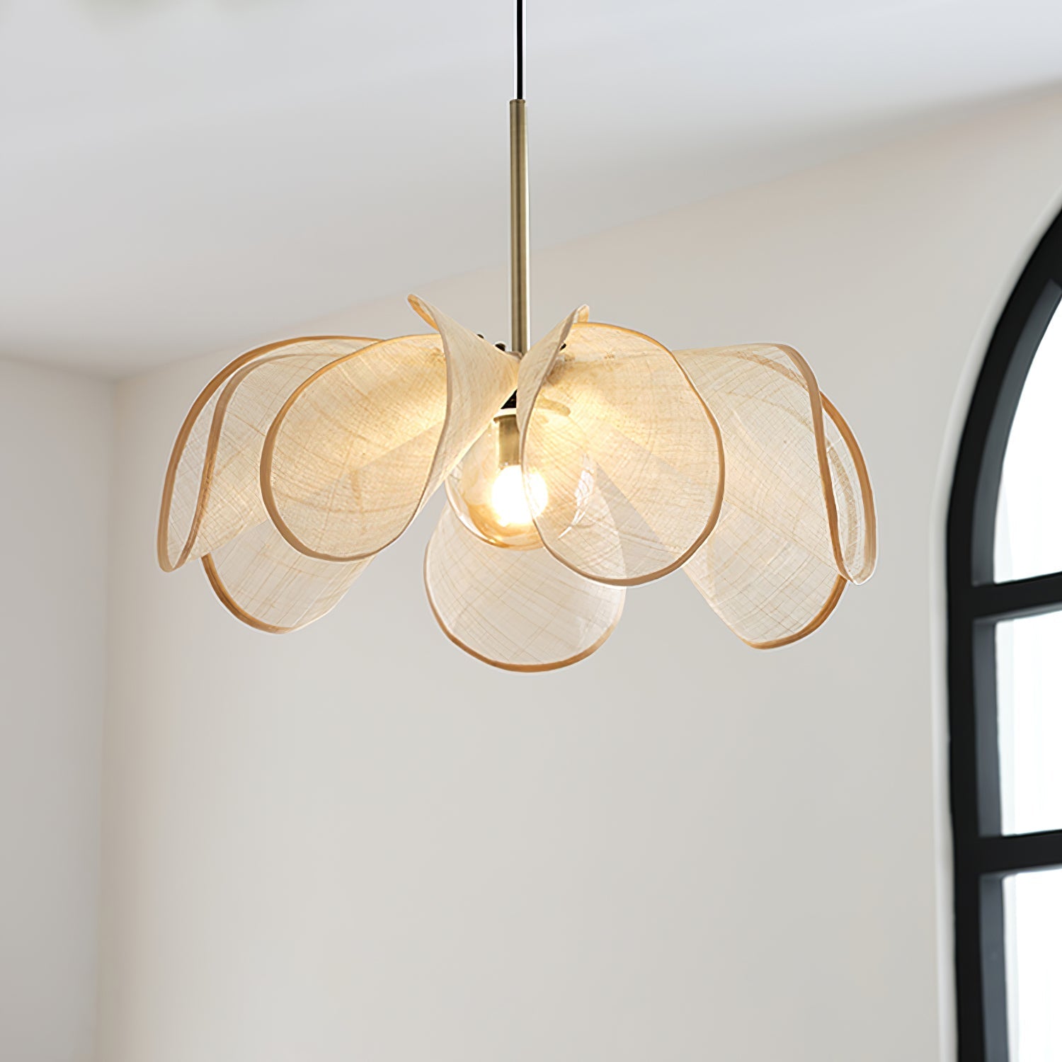 Dolien Abaca Fiber Pendant Lamp-Neutral Decor