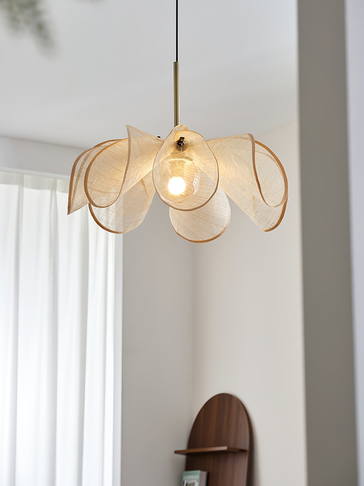 Dolien Abaca Fiber Pendant Lamp-Neutral Decor