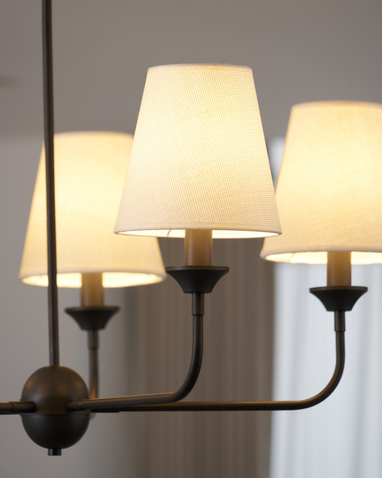 Zesorel Vintage Industrial Fabric Chandelier-Neutral Decor
