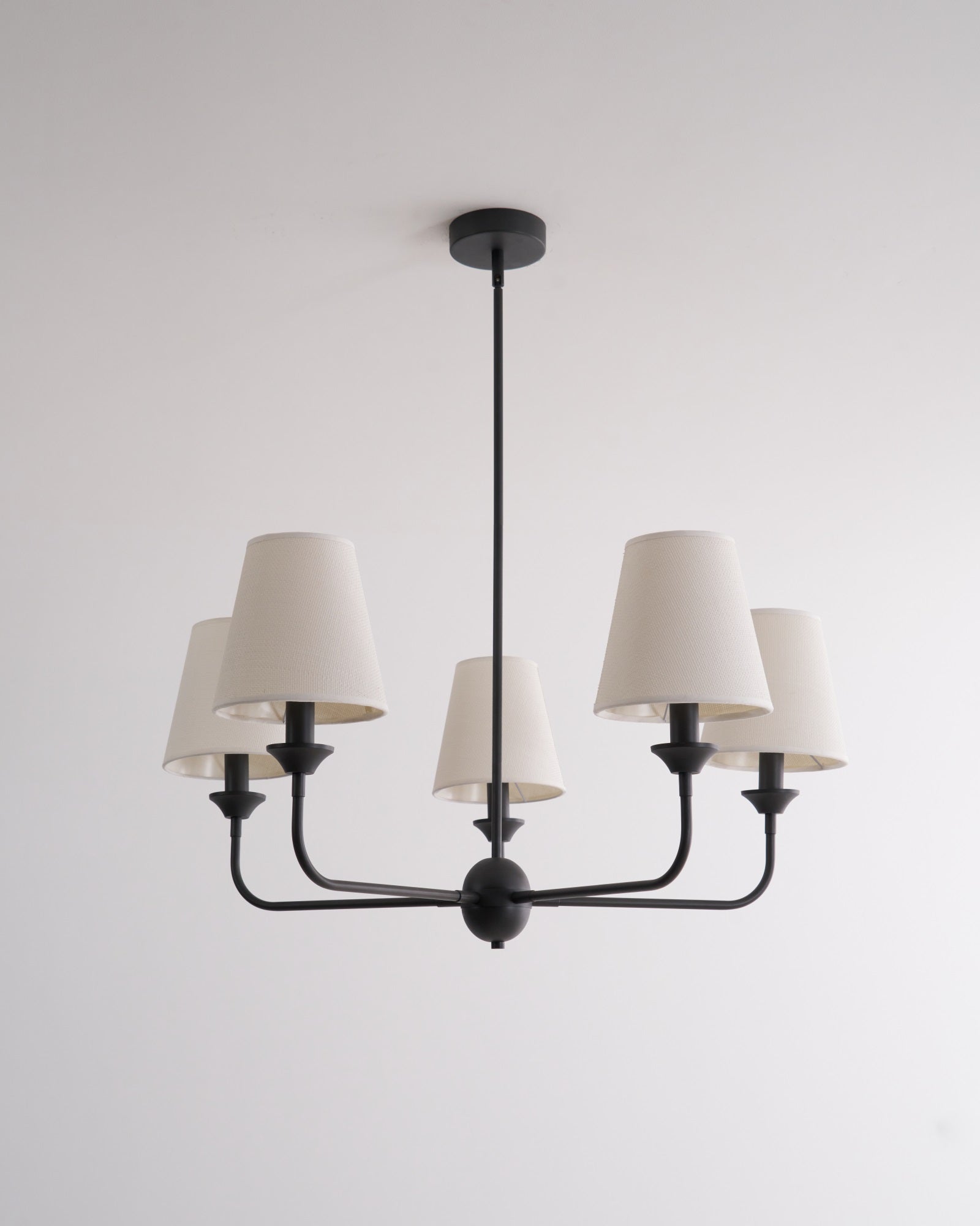 Zesorel Vintage Industrial Fabric Chandelier-Neutral Decor