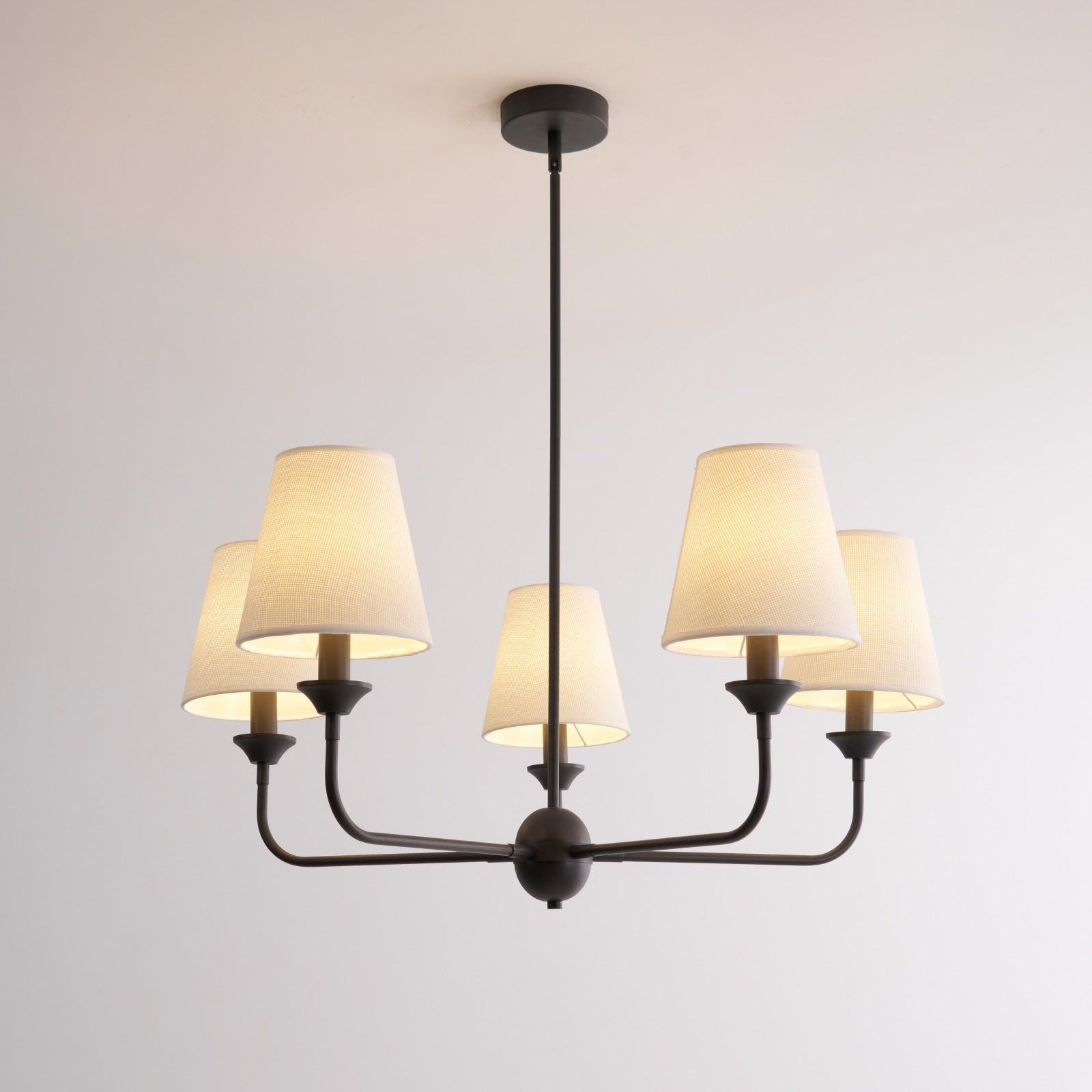Zesorel Vintage Industrial Fabric Chandelier-Neutral Decor