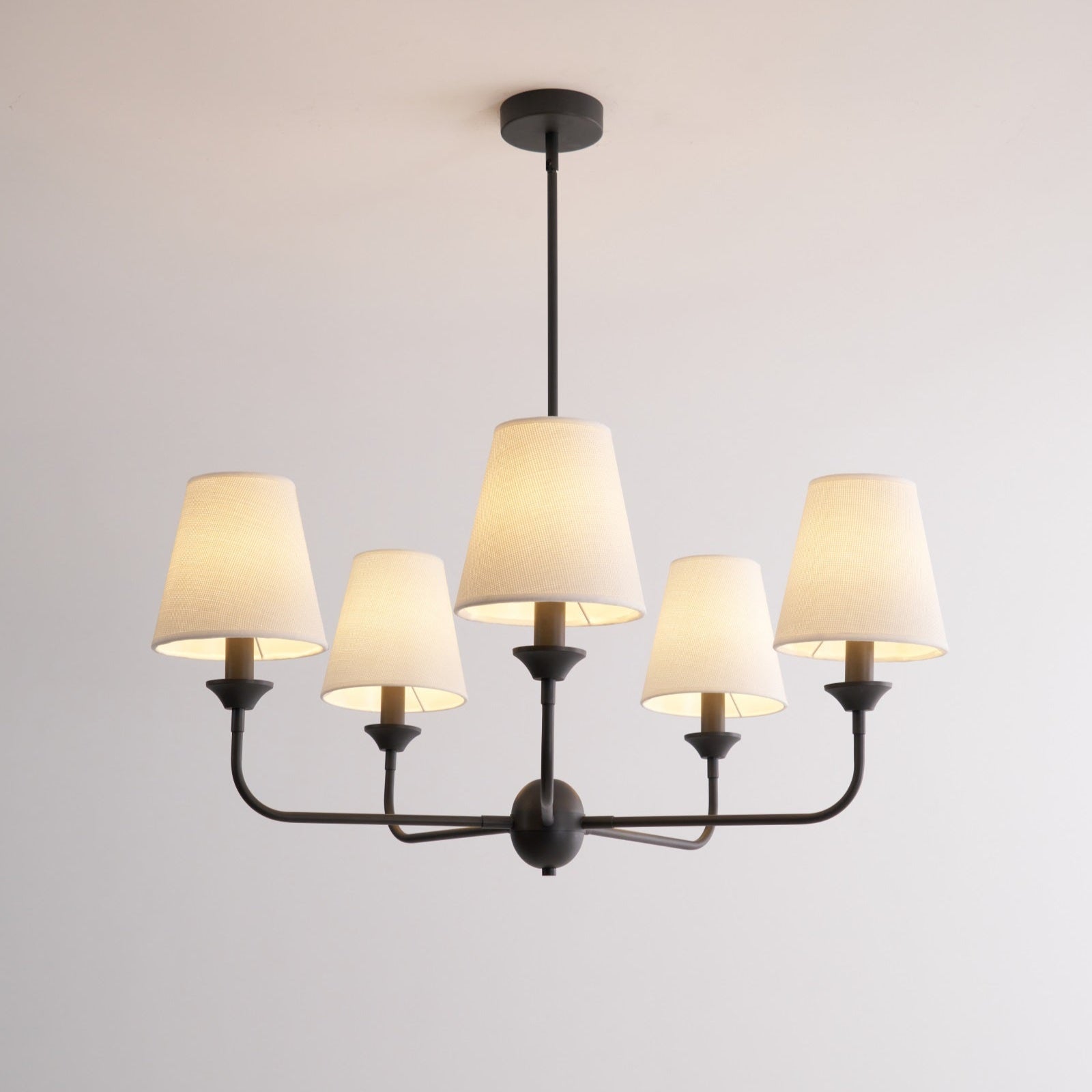 Zesorel Vintage Industrial Fabric Chandelier-Neutral Decor