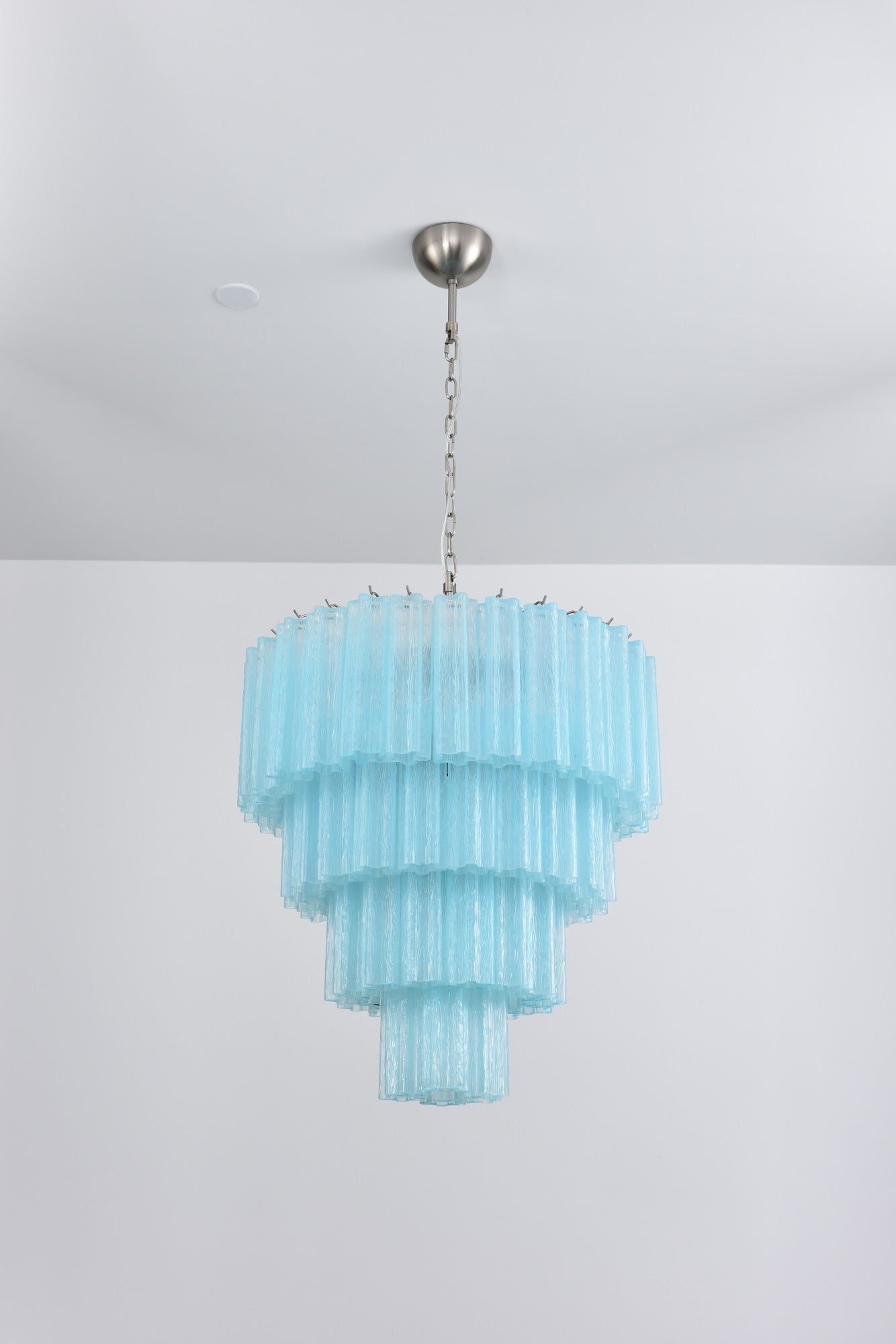Aurora Chandelier Cascade Layered Glass Elegant Vintage-Neutral Decor
