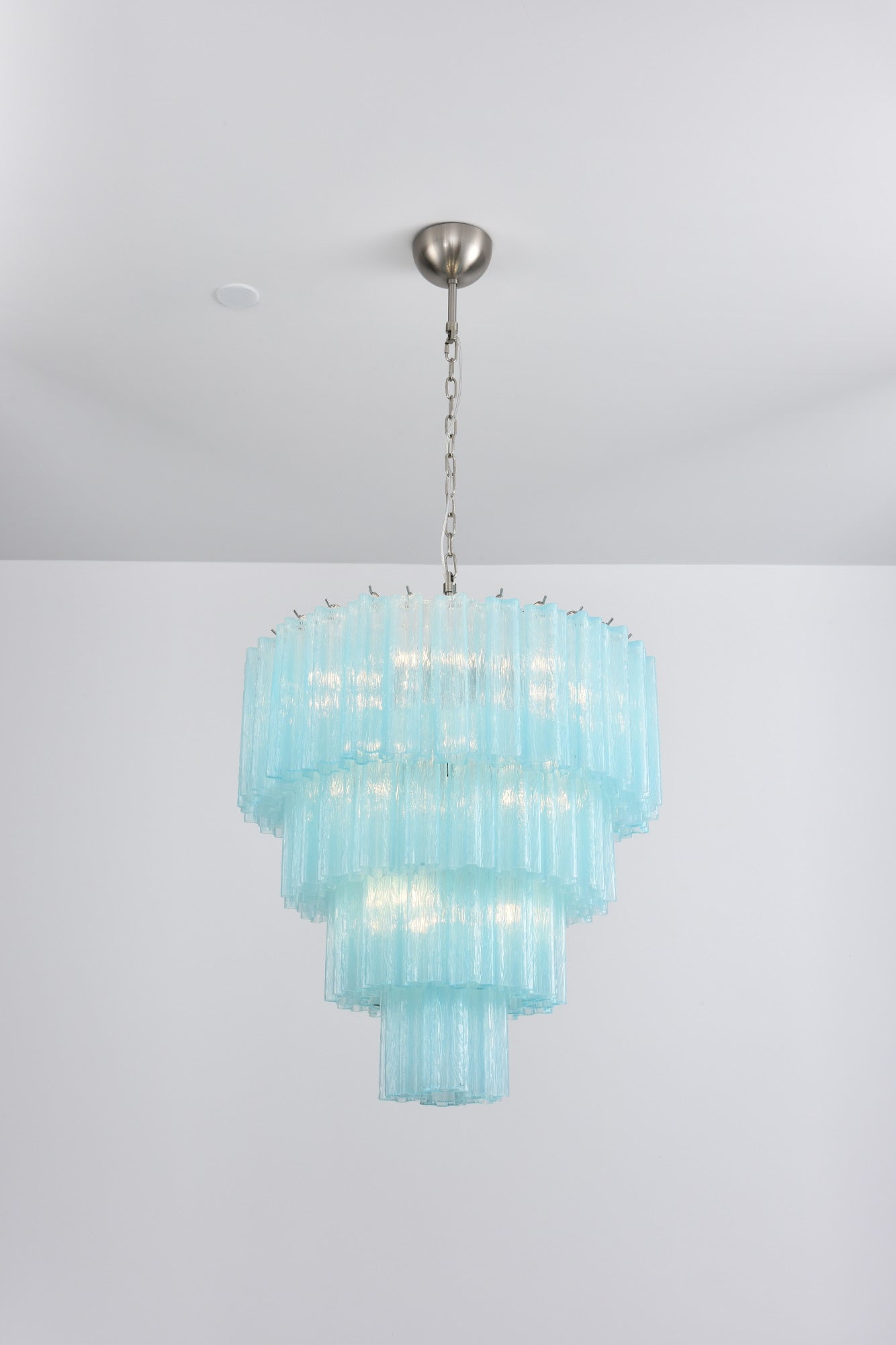 Aurora Chandelier Cascade Layered Glass Elegant Vintage-Neutral Decor