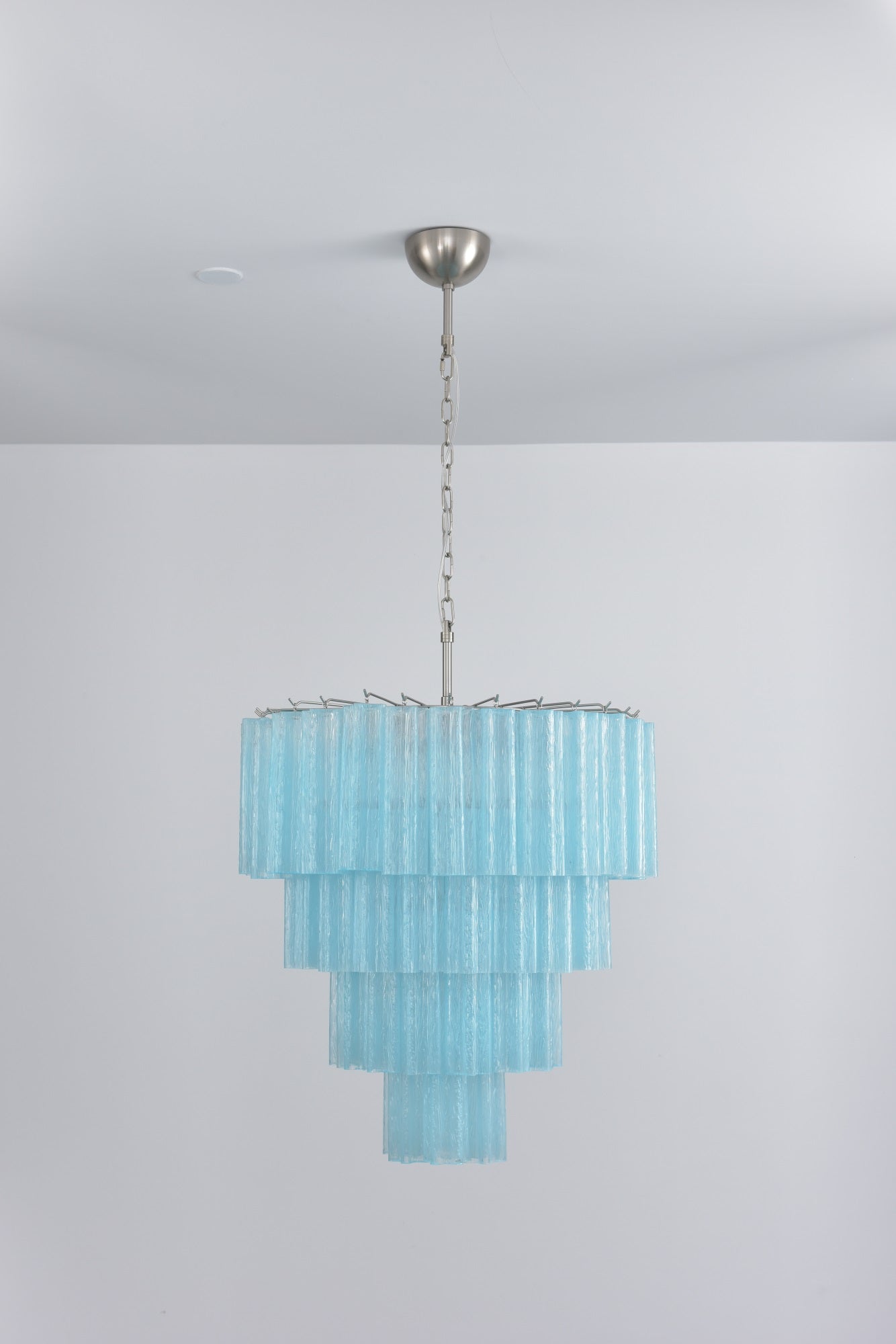 Aurora Chandelier Cascade Layered Glass Elegant Vintage-Neutral Decor