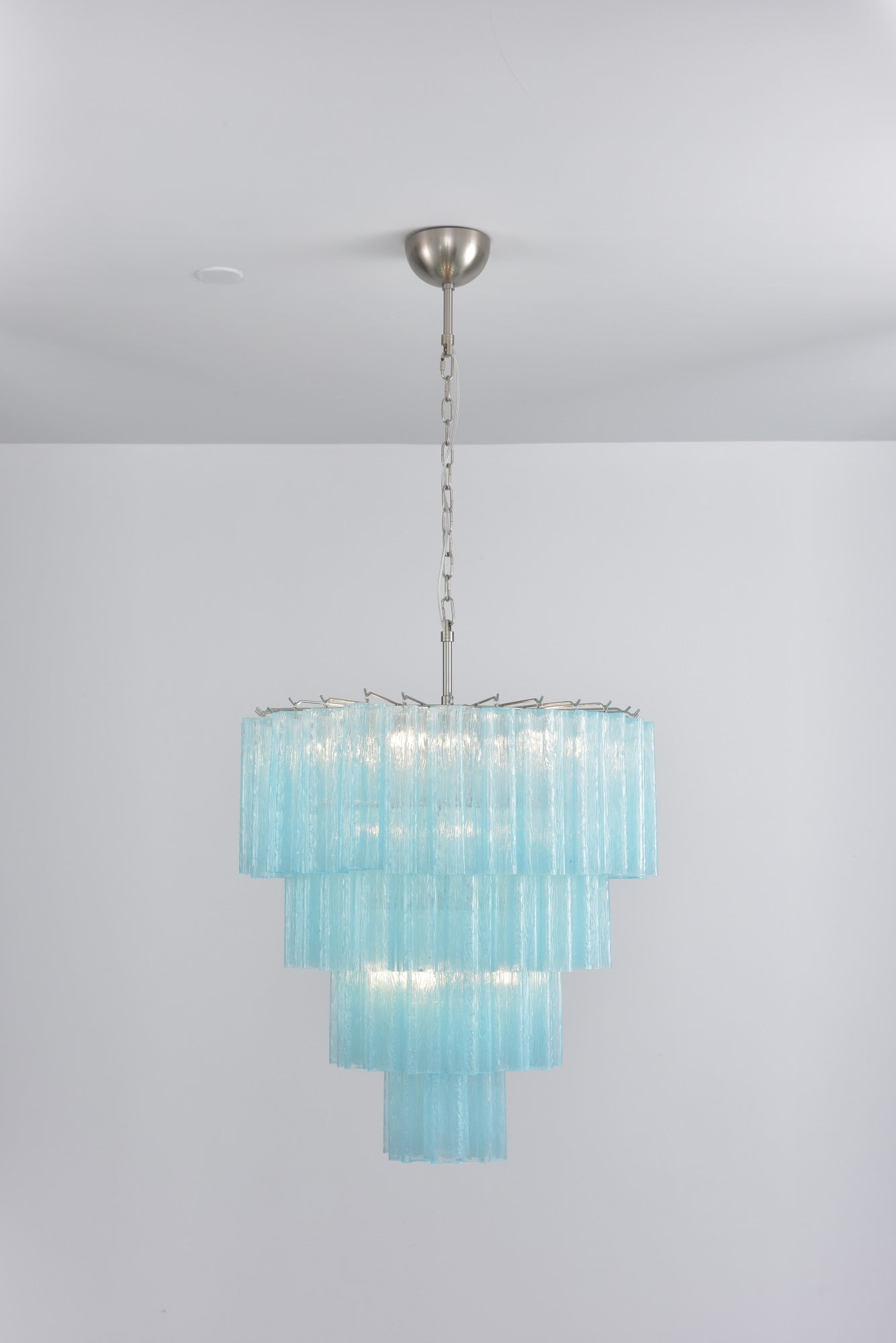 Aurora Chandelier Cascade Layered Glass Elegant Vintage-Neutral Decor