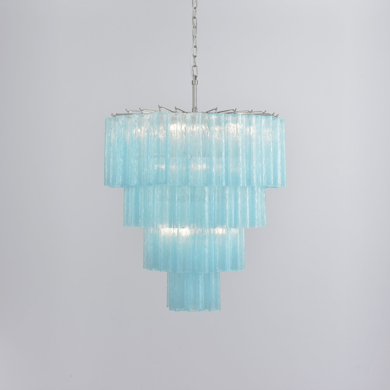Aurora Chandelier Cascade Layered Glass Elegant Vintage-Neutral Decor