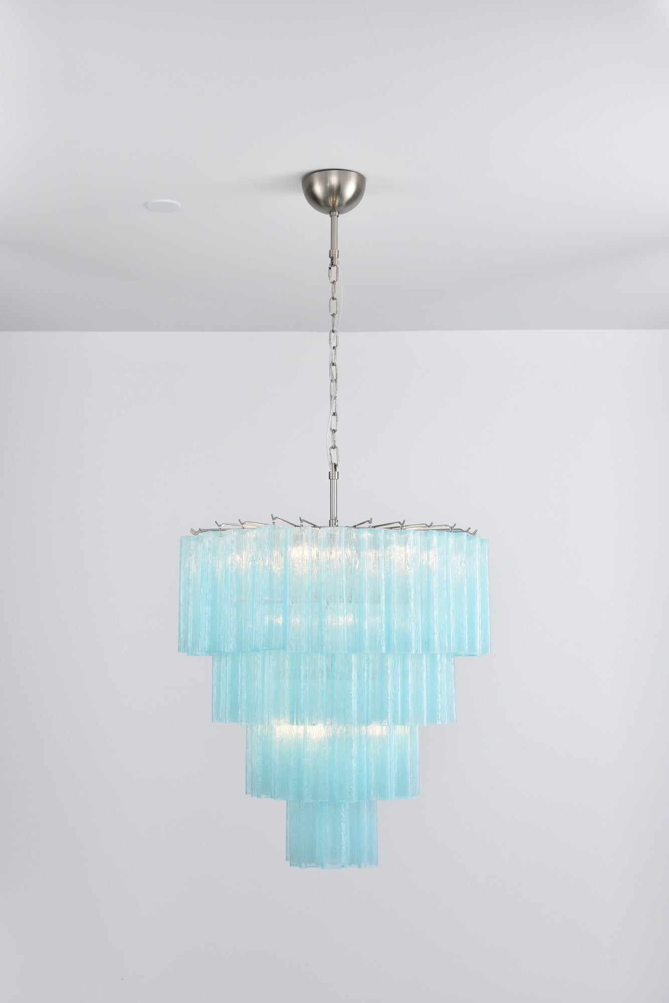 Aurora Chandelier Cascade Layered Glass Elegant Vintage-Neutral Decor