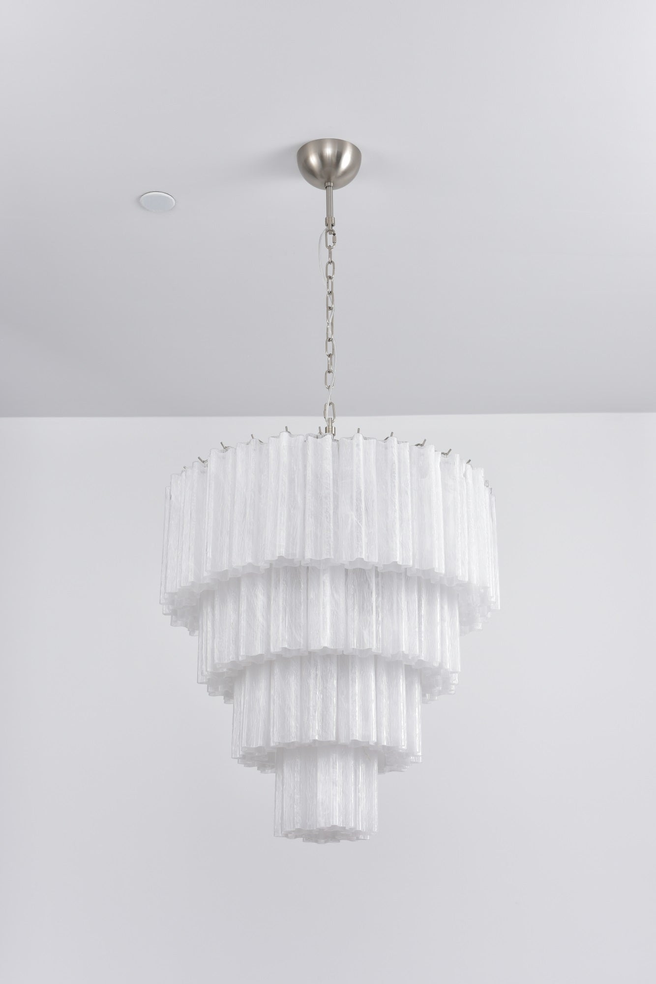 Aurora Chandelier Cascade Layered Glass Elegant Vintage-Neutral Decor
