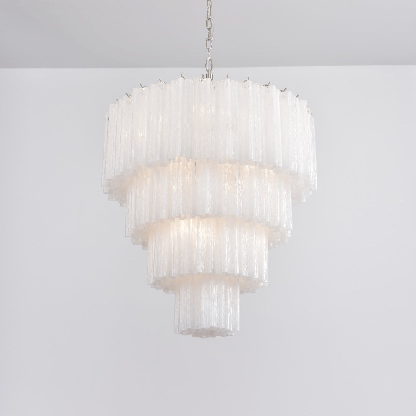 Aurora Chandelier Cascade Layered Glass Elegant Vintage-Neutral Decor