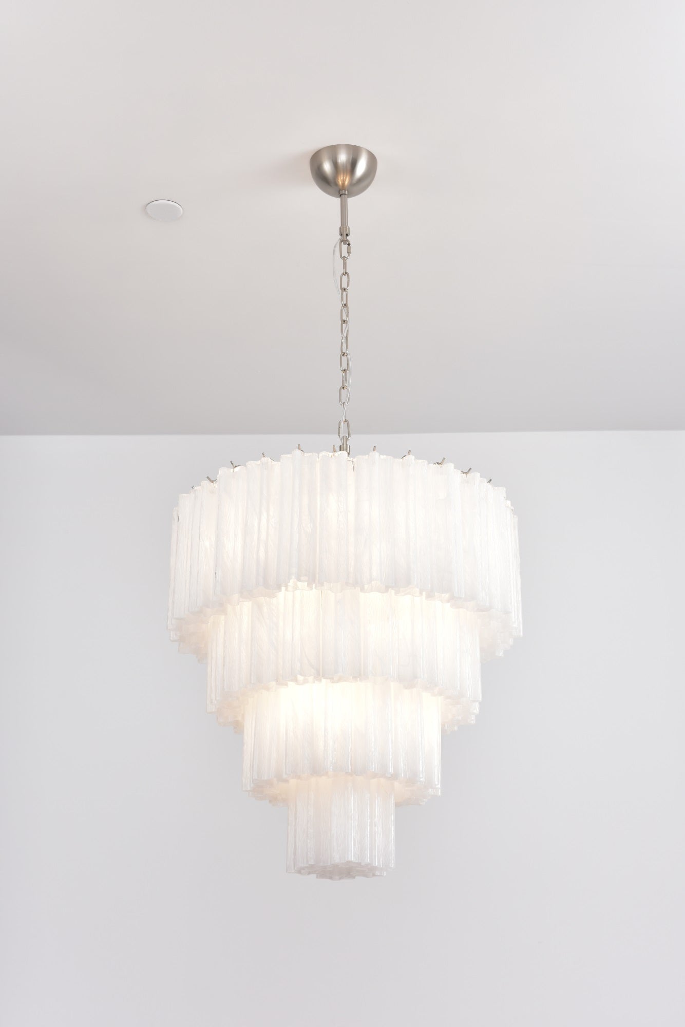 Aurora Chandelier Cascade Layered Glass Elegant Vintage-Neutral Decor