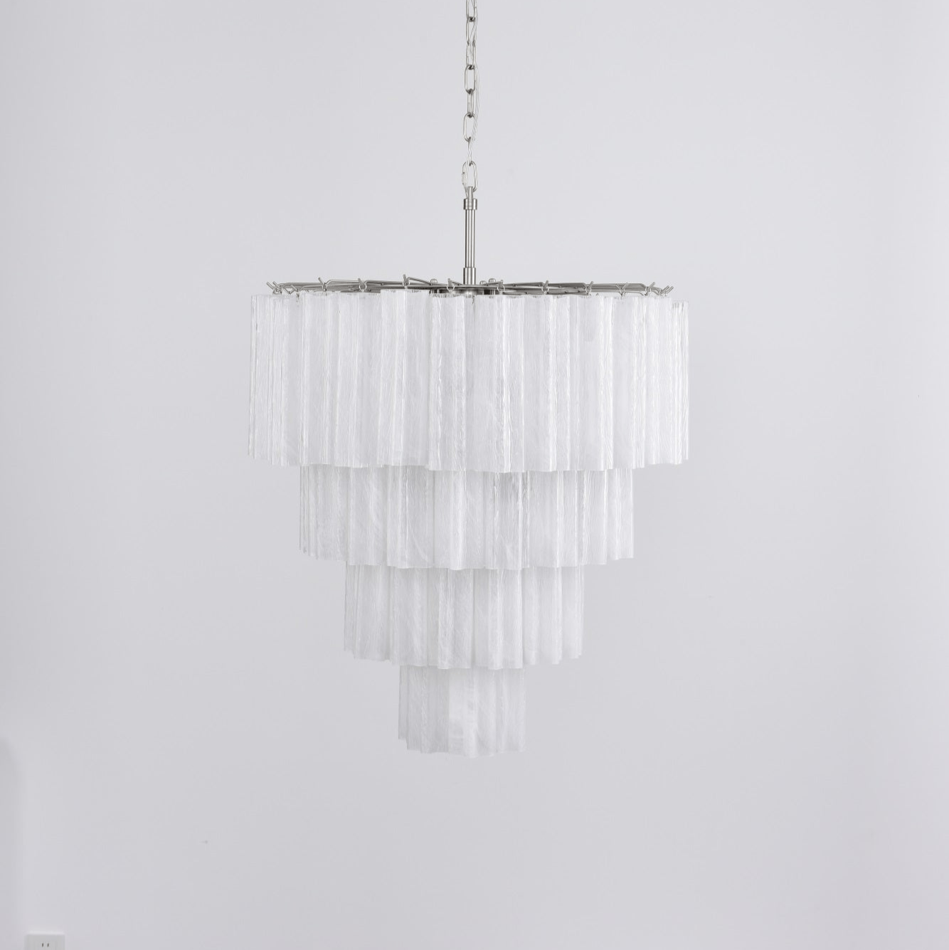 Aurora Chandelier Cascade Layered Glass Elegant Vintage-Neutral Decor