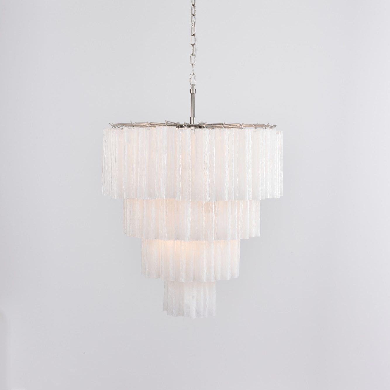 Aurora Chandelier Cascade Layered Glass Elegant Vintage-Neutral Decor