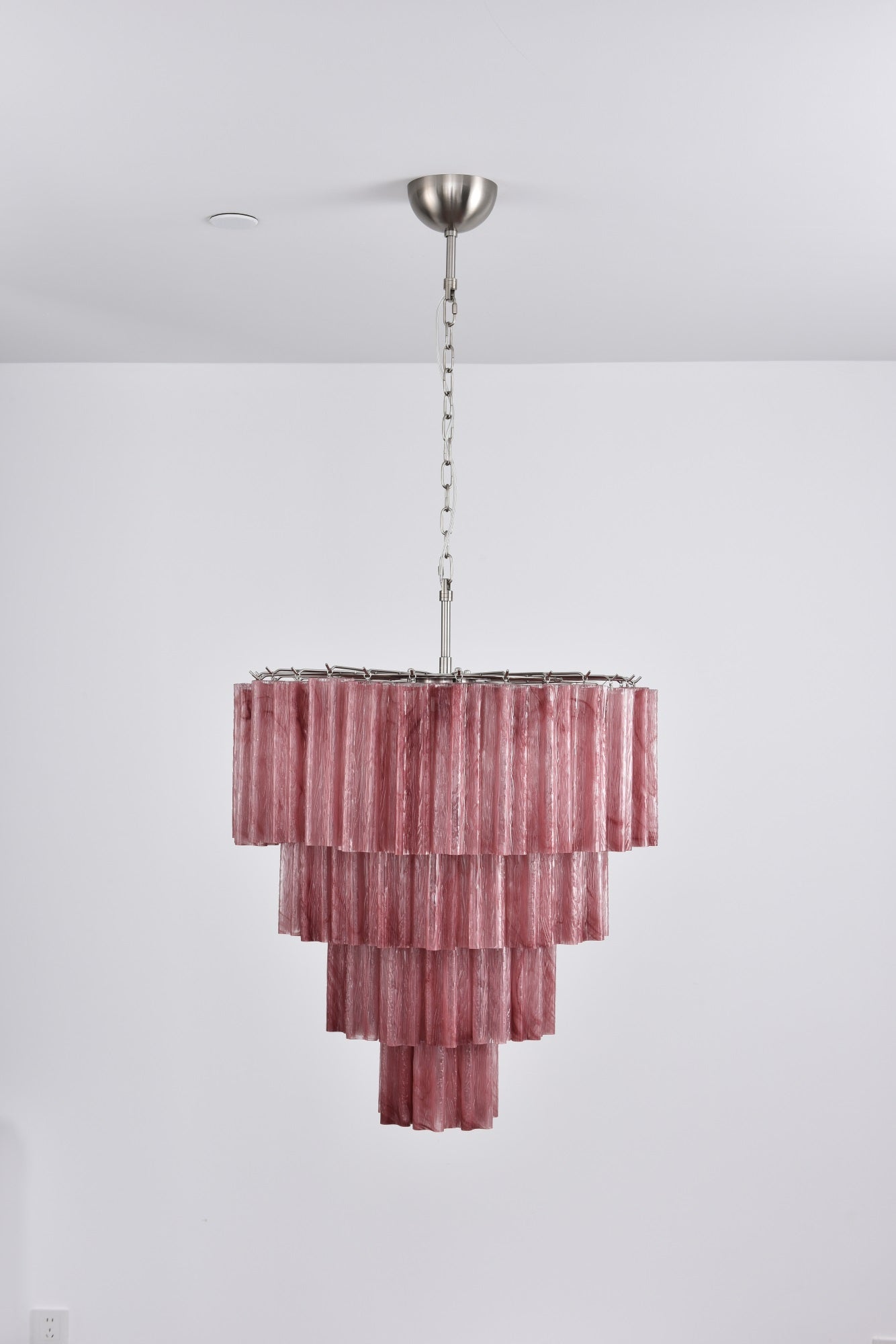 Aurora Chandelier Cascade Layered Glass Elegant Vintage-Neutral Decor