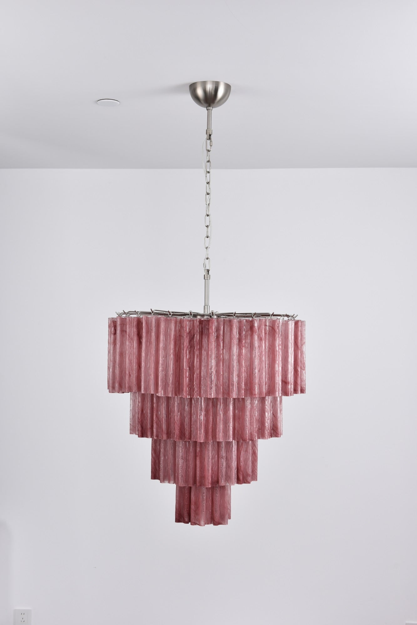 Aurora Chandelier Cascade Layered Glass Elegant Vintage-Neutral Decor
