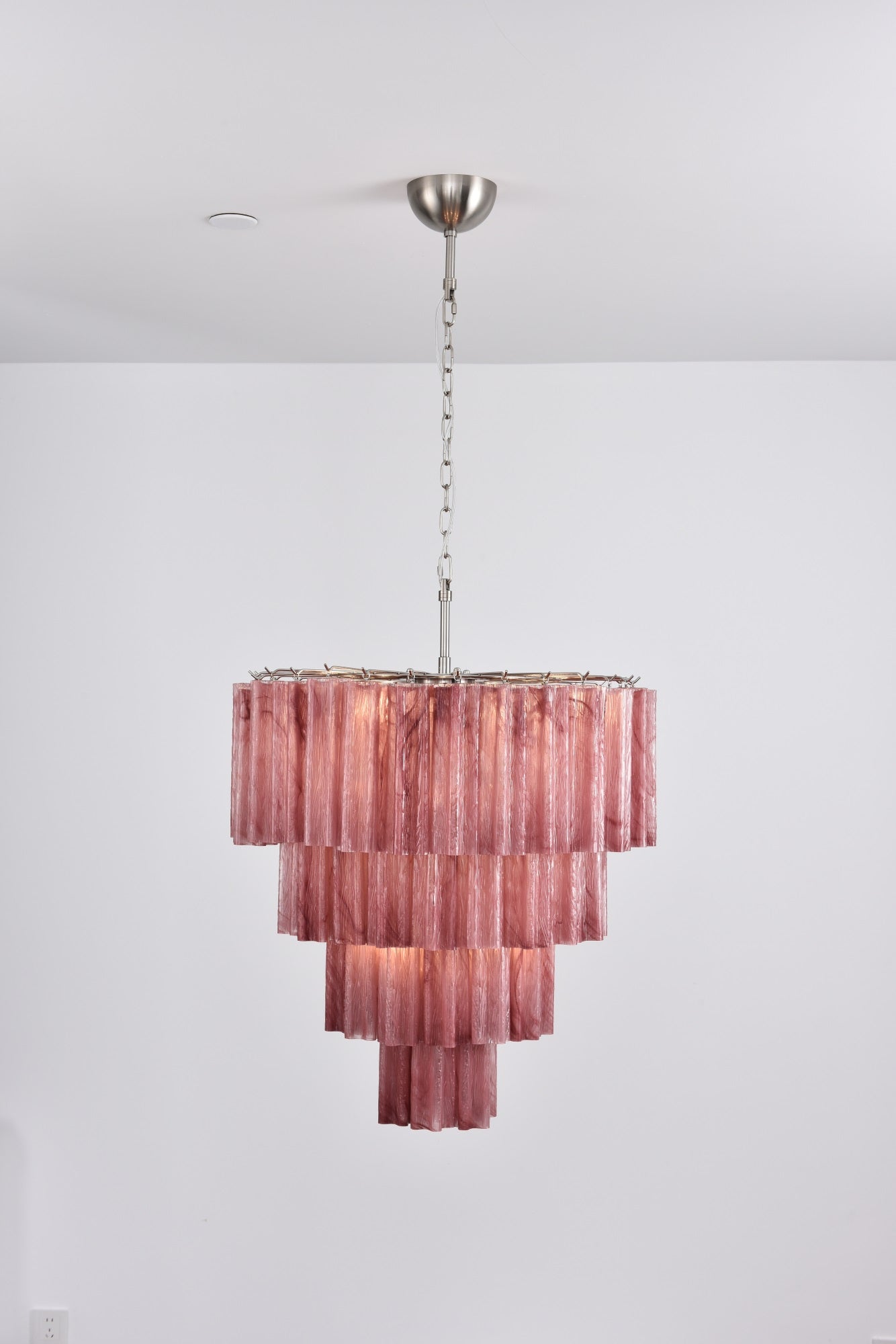 Aurora Chandelier Cascade Layered Glass Elegant Vintage-Neutral Decor