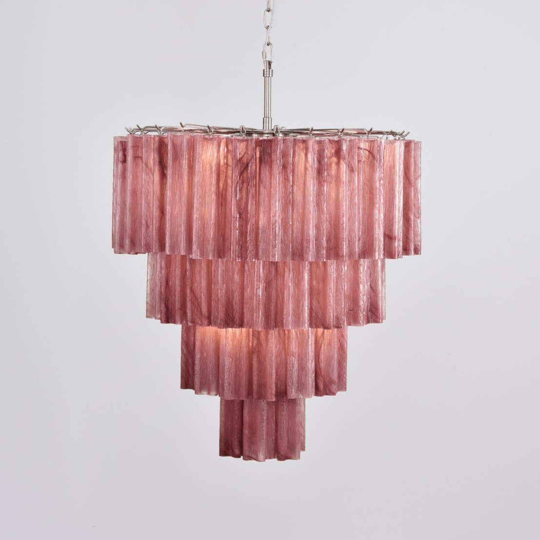 Aurora Chandelier Cascade Layered Glass Elegant Vintage-Neutral Decor