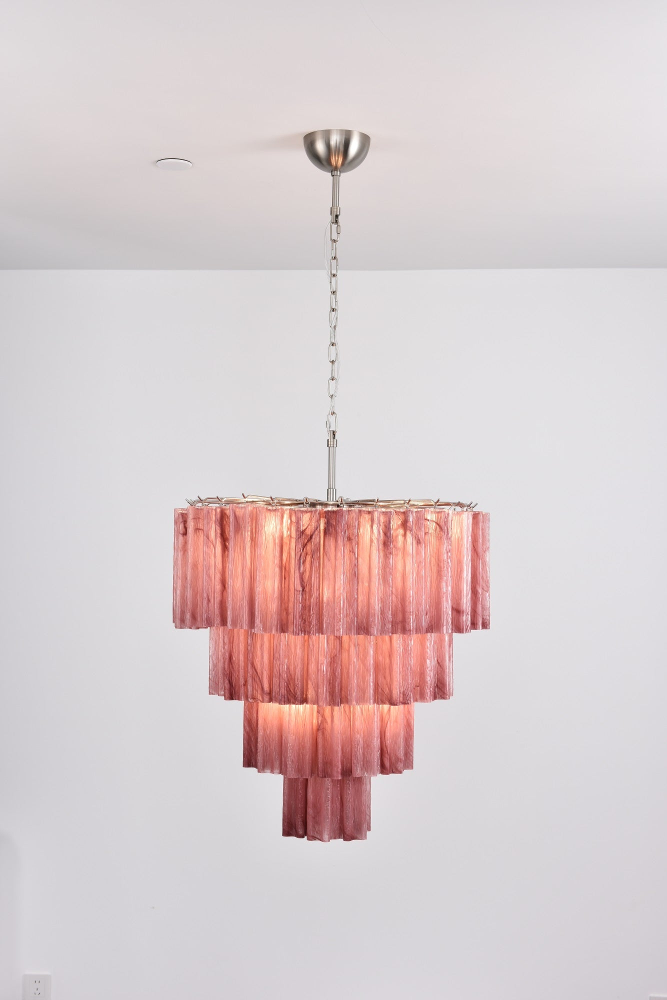 Aurora Chandelier Cascade Layered Glass Elegant Vintage-Neutral Decor