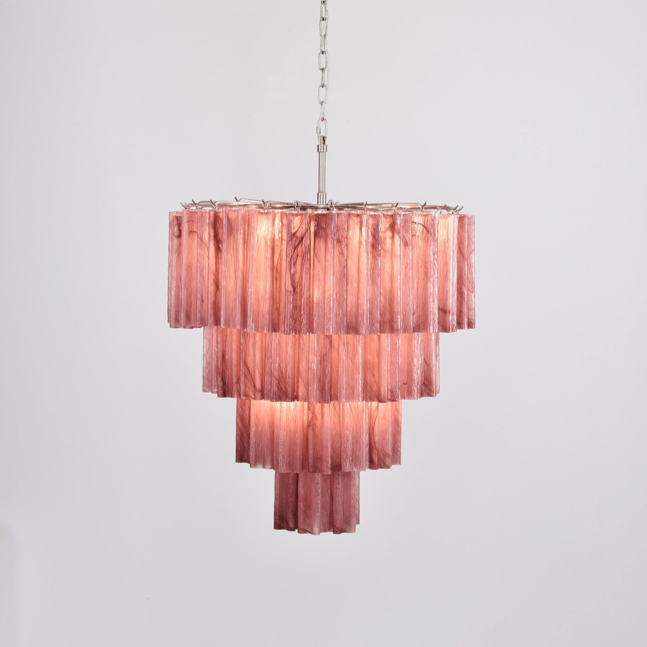 Aurora Chandelier Cascade Layered Glass Elegant Vintage-Neutral Decor