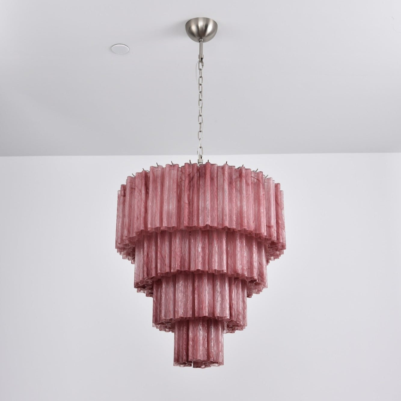 Aurora Chandelier Cascade Layered Glass Elegant Vintage-Neutral Decor