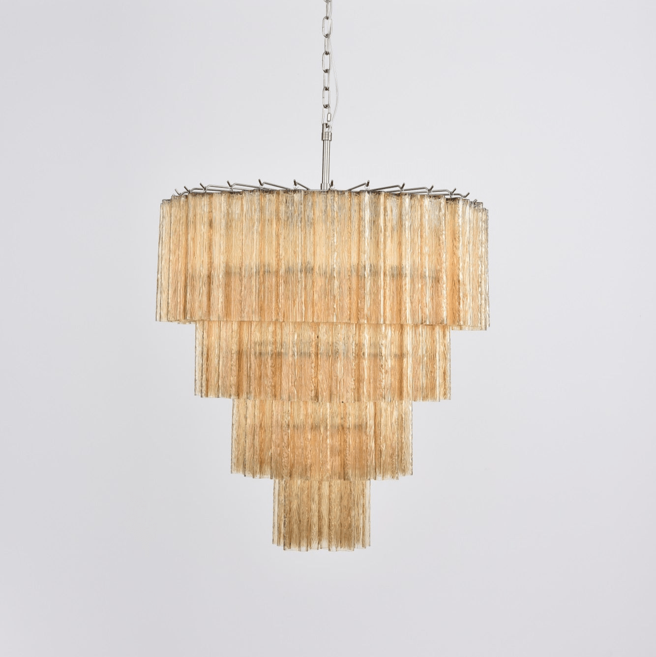 Aurora Chandelier Cascade Layered Glass Elegant Vintage-Neutral Decor