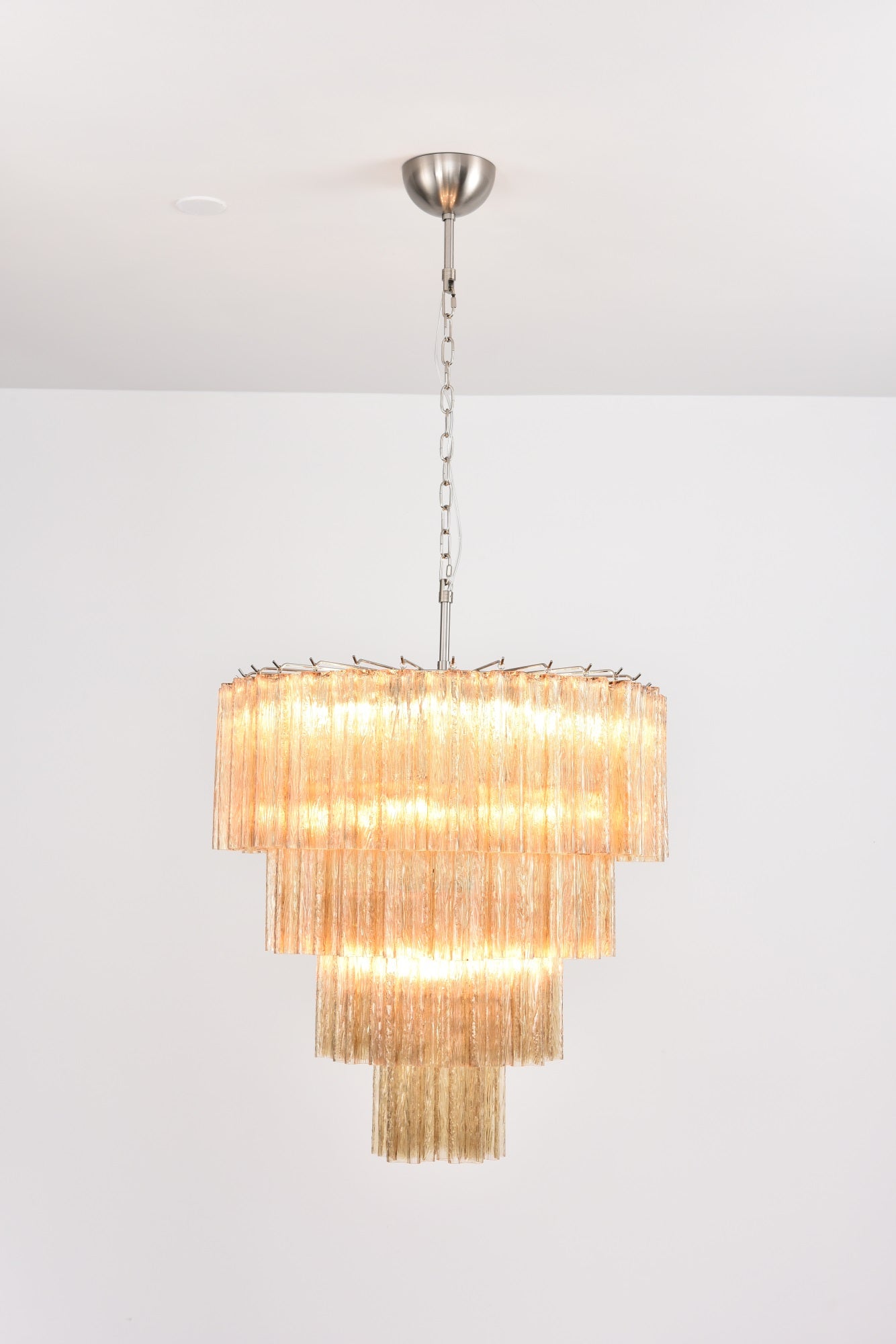 Aurora Chandelier Cascade Layered Glass Elegant Vintage-Neutral Decor