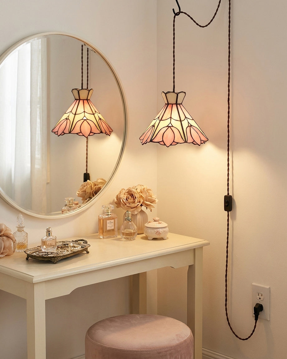 Florabelle Tiffany Plug In Pendant Light